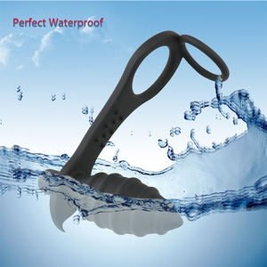 Männliches Prostata-Massage gerät <span class=keywords><strong>Anal</strong></span> Butt Plug Cockring, G-Punkt Sexspielzeug für Männer, vibrierender Penis ring <span class=keywords><strong>Anal</strong></span> Adult <span class=keywords><strong>Toys</strong></span> for Men <span class=keywords><strong>Pleasure</strong></span> - Product Image 4