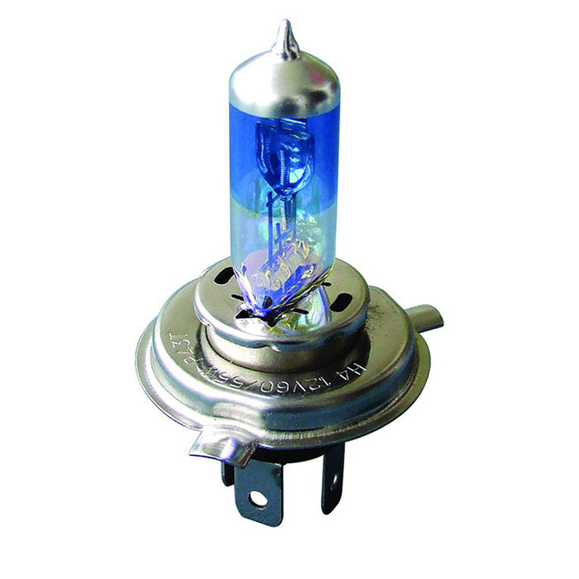 High Quality 12V 60/55W H4 Blue Glass car light bulb 100/90W P43T Headlight Super White Quartz Auto Halogen Bulb Wholesale