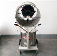Ventilateur de pulvérisation industriel mobile réglable avec réservoir d'eau de 60 L pour événements extérieurs et chantiers de construction