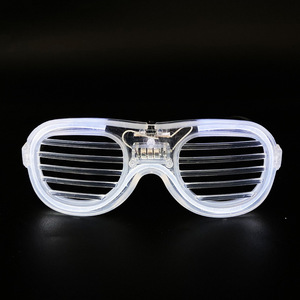 Gafas Redondas Brillantes LED de Plástico con Pilas al por Mayor, Persianas Venecianas de Luz Fría, Graduación, Navidad, Fiestas de Halloween - Product Image 3