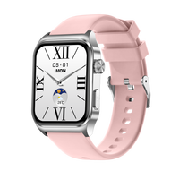 Reloj Inteligente E100 Square de 1.85 Pulgadas con ECG, Resistente al Agua IP68, Recordatorio de Sedentarismo, Monitor de Frecuencia Cardíaca y Sueño, para Android e iOS, para Hombres y Mujeres