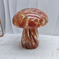 Lumière LED en forme de champignon en verre soufflé à la main de haute qualité, décoration de Pâques, lumière féerique blanc chaud - Jaune, blanc ou ambre