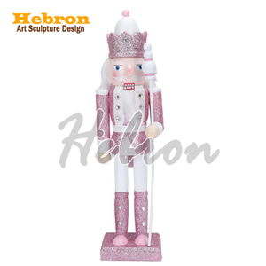 Figurine Casse-Noisette <span class=keywords><strong>Soldat</strong></span> en Résine Thème Amour <span class=keywords><strong>Rose</strong></span>, Ornements Miniatures Réalistes pour Fête - Product Image 5