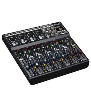 Stabcl Professional Studio Audio Mixer 48V Phantom power with 6 Channel Audio Mixer Console