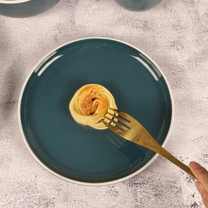 Vente directe d'usine Restaurant chinois couleur <span class=keywords><strong>turquoise</strong></span> cerclé <span class=keywords><strong>vaisselle</strong></span> en céramique <span class=keywords><strong>vaisselle</strong></span> de luxe - Product Image 3