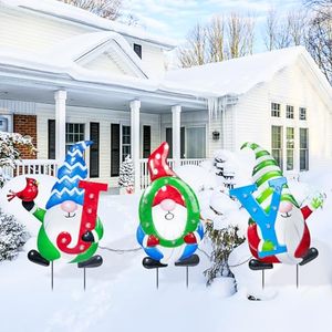 Ngoài Trời Giáng Sinh Trang Trí Kim Loại Sân Dấu Hiệu Và Cổ Cọc <span class=keywords><strong>PP</strong></span> Chất Liệu Bãi Cỏ Đảng Trang Trí Giáng Sinh Sân Trang Trí - Product Image 2