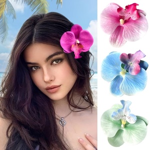 Épingles à cheveux Phalaenopsis <span class=keywords><strong>de</strong></span> luxe, pinces florales pour mariages en destination, fêtes hawaïennes, bijoux <span class=keywords><strong>de</strong></span> cheveux Luau - Product Image 1