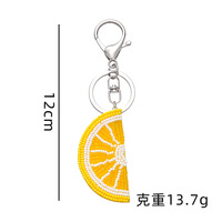 Fruit Citroen Plakjes String Kralen Tas Charme Decoratieve Sleutelhanger Accessoires