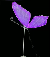 Lampu lantai kupu-kupu RGB lampu jalan pernikahan LED dekorasi latar belakang kupu-kupu menyediakan lampu panduan jalan untuk pesta pernikahan