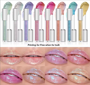 Black Charm Beauty Duochrome Liquid Lipstick Chameleon Holographic Shimmer Lipgloss Oem/ODM Glitter Makeup Chameleon Lip Gloss - Product Image 1