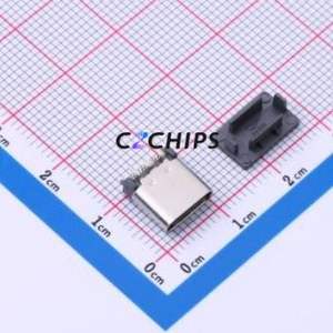 HC-TYPE-C-24P-VS8.8-5A-F1.1-04 USB Connector SMD Connector Type-C USB 3.1 Female Vertical Mount - Product Image 1