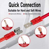 CXNI Série FDD – Terminal à sertir femelle à déconnexion rapide, en laiton étamé, isolé PVC, 600V, AWG 22-16