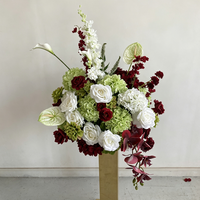 M-FB115 Nouvelle Arrivée Luxe Haute Qualité Boule de Fleurs Artificielles 5D en Soie Blanche pour Centres de Table de Mariage et Décorations de Table
