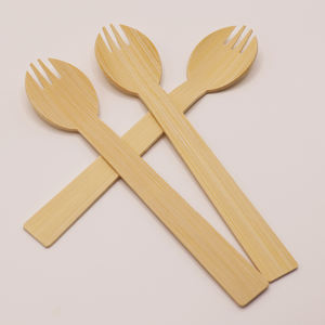 สปอร์คไม้ไผ่ที่เป็นมิตรต่อสิ่งแวดล้อม ใกล้ชิดธรรมชาติ ดีไซน์เฉพาะตัว ทนทาน รักษาความร้อนได้ดี - Product Image 2