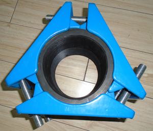 Accesorio de unión de tubería con sujetador de cuello dividido de tres partes - Product Image 6