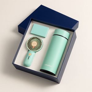 Luxury Gift Box for Brands: 304 SS Bottle and Portable Fan Powder-Coated, Sweat-Proof Finish, Custom Insert & Packaging - Product Image 1