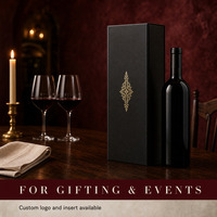 Coffret cadeau pour vin avec logo personnalisé et insert pour bouteille, pour l'emballage de bouteille unique, les cadeaux de détail, la promotion des vignerons et les événements