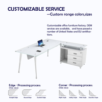 Table de direction personnalisée de luxe Verre de haute qualité Conceptions sur mesure pour des bureaux sophistiqués