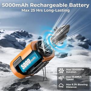 Ventilador Portátil Socool de 5000 mAh, Ventilador de Cintura para Exteriores, Camping, con Rociador de Agua, Eléctrico, USB, Recargable, con Clip, Luz LED, Multifunción - Product Image 2