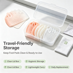 Honeycomb Breath <b>Silicone</b> Forefoot Support Sling Five Toe Loop Foot Cushion Toe Alignment Pad Shock Absorbing Shoe Insert - Product Image 5