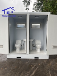 Ducha de baño portátil doble moderna, baño portátil móvil para escuela, apartamento, tienda, uso hecho de Panel sándwich - Product Image 5