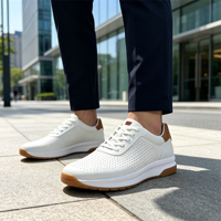 Chaussures de skate pour hommes respirantes et tendance, chaussures décontractées blanches pour la marche, vente en gros