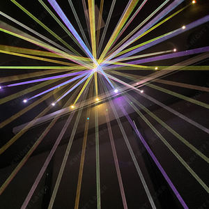 Láser Knight DMX 512 con Control Remoto, Efectos de Luz para Espectáculos, DJ, <span class=keywords><strong>Mini</strong></span> Láser RGB de 2W para Discotecas, Fiestas, KTV - Product Image 6