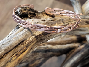 Handmade Twisted Wire Vintage <b>Feather</b> Pattern Adjustable Fit Bangle <b>Bracelet</b> Women Men Healing Wholesale Jewelry Third Party - Product Image 5