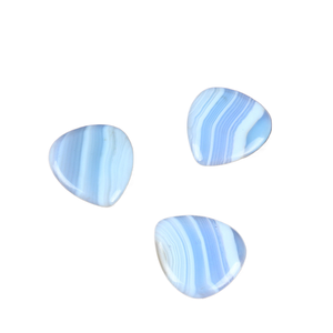 <span class=keywords><strong>Guitare</strong></span> acoustique électrique Pick personnalisé gravé pierre semi-précieuse bleu blanc rayé Agate <span class=keywords><strong>grattoir</strong></span> collier accessoires - Product Image 1