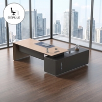 Bureau de direction en forme de L, moderne et luxueux, pour PDG et managers, mobilier de bureau haut de gamme en bois, luxe moderne