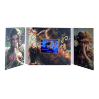 Papier de brochure publicitaire vidéo LCD de haute qualité de 4.3 pouces pour la promotion de la marque carte-cadeau livre d'instructions d'invitation d'affaires