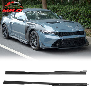 Convient pour Ford Mustang Dark Horse 2024-2026, jupes latérales style GT500, noir brillant - Product Image 1