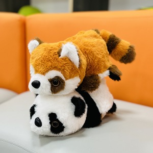 ตุ๊กตาแรคคูนพลิกกลับได้ เปลี่ยนเป็นตุ๊กตาหมีแพนด้า ของตกแต่งบ้าน ของขวัญสนุกๆ สำหรับเด็ก ของเล่นตุ๊กตา - Product Image 3