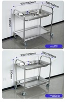 Chariot de collecte alimentaire commercial en acier inoxydable pour hôtel, avec roulettes pivotantes, chariot de service robuste pour restaurant, pour la collecte de plats et de repas