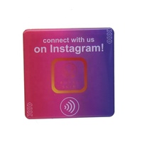 Autocollant de table en acrylique multifonctionnel NFC, paiement par contact pour hôtel, menu et tableau de contact social, puce 1k pour les avis et les paiements