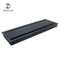 Couvre-trous de table de conférence de bureau double brosse détachable fil métallique gestion câble prise œillet manager