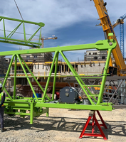 Grue à tour plate compacte à montage rapide HUGECRANE, mini-grue sans toit, capacité 12 tonnes, hauteur de levage 70 m pour bâtiments de grande hauteur, incluse