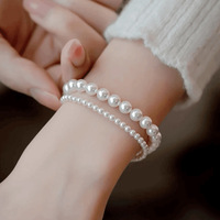Bracelet élégant en perles d'eau douce - Bijou minimaliste tendance pour femme, cadeau de mariage