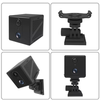 Mini Cámara de Seguridad Inteligente para el Hogar con Visión Nocturna, Audio Bidireccional, Batería Integrada, WIFI, Monitor para Bebés, CMOS 8MP, Gran Angular de 145°