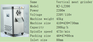 Nueva <span class=keywords><strong>Picadora</strong></span> <span class=keywords><strong>de</strong></span> Carne Eléctrica <span class=keywords><strong>de</strong></span> Alta Producción, Máquina Comercial para Procesar Carne Fresca y Congelada Meijin - Product Image 6