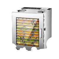 Déshydrateur alimentaire commercial en acier inoxydable pour fruits, légumes, viande et viande séchée