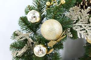 Decoraciones Personalizadas para Puerta Principal, Guirnalda Decorativa Colgante para Puerta Principal, Mezcla de Piñas Artificiales de PVC y PE - Product Image 3