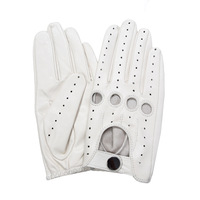 Gants de conduite en cuir de sport pour hommes et femmes, en peau de mouton, de chèvre ou de daim, couleur blanche, sexy, pour la conduite automobile, vente en gros, échantillon disponible