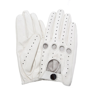 <span class=keywords><strong>Gants</strong></span> de conduite en cuir de daim et peau de chèvre pour hommes et femmes, couleur blanche, style sport, en gros, avec échantillon disponible - Product Image 3