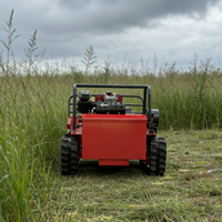 Tondeuse robot diesel haute puissance à chenilles télécommandée, largeur de coupe 80cm, 100cm, 120cm, avec broyeur à fléaux