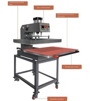 Machine d'impression de t-shirt de haute qualité 40x60 60x80cm, presse à chaud pneumatique Semi-automatique à Double Station