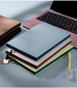 A5 Litchi Texture Soft Leather Business Notebook Customizable High Appearance Value Thickened Notepad Simple Office Diary - Product Image 2