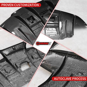 ลิ้นดิฟฟิวเซอร์หลังคาร์บอนไฟเบอร์แห้งคุณภาพเยี่ยม สไตล์ OEM สำหรับ Ferrari F8  ลิ้นกันชนหลัง สปอยเลอร์  สำหรับตกแต่งรถยนต์ - Product Image 3