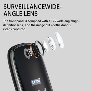 Nouveau produit serrure de porte intelligente maison empreinte digitale serrure de porte électronique coulissante avec caméra - Product Image 6