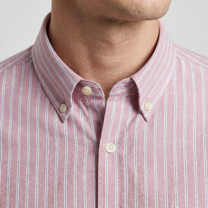 Camicia da Uomo di Lusso, Produzione Professionale su Misura, in Cotone a Righe, Manica Lunga, Casual per Ufficio e Lavoro - Product Image 3